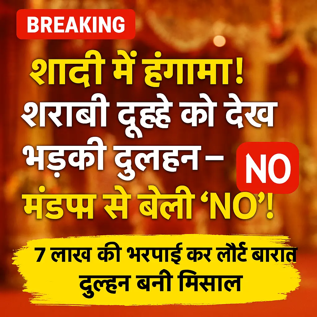 शराबी दूल्हे की बारात लौटी खाली हाथ! दुल्हन बोली - ‘बाबू, तुमसे ना हो पाएगा!’ मांगनी पड़ी 7 लाख की भरपाई!