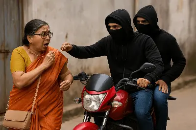 "आंटी-आंटी" कहकर रोका, फिर सोने की चेन लूटकर भाग गए बदमाश!
