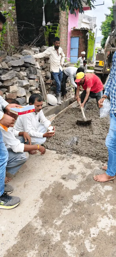 सांची में बिछी विकास की नई राह: वार्ड 3 में सीसी रोड का भूमि पूजन