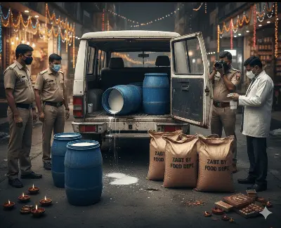 दीपावली से पहले बड़ा एक्शन: 900 लीटर नकली दूध की खेप पकड़ी, मिलावटखोरों की 'बोलेरो' ज़ब्त!