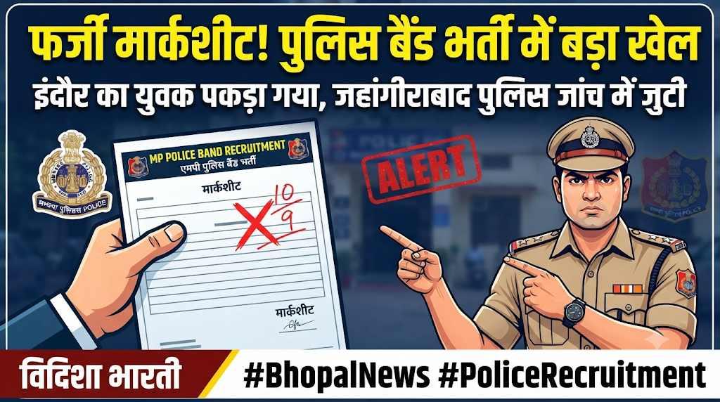 भोपाल पुलिस बैंड भर्ती में फर्जीवाड़ा: इंदौर के युवक ने 9वीं की मार्कशीट