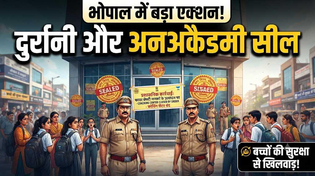 भोपाल में कोचिंग माफिया पर प्रशासन का 'महा-एक्शन': 'दुर्रानी' और 'अनअकैडमी' सील
