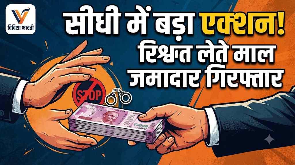 सीधी में लोकायुक्त का बड़ा 'धमाका': नामांतरण के नाम पर घूस लेते माल जमादार गिरफ्तार