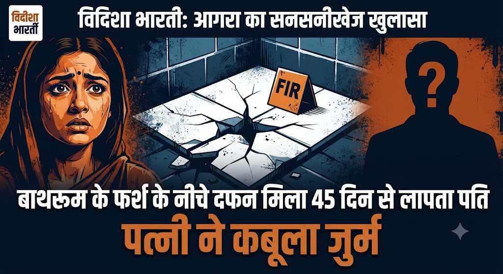 आगरा में खौफनाक वारदात: 45 दिन तक जिस बाथरूम में नहाती रही पत्नी