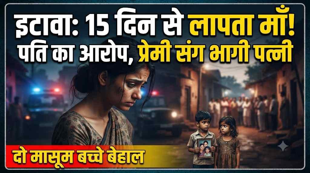 15 दिन से प्रेमी के साथ गायब विवाहिता,दो मासूम बच्चे कर रहे मां की राह का इंतज़ार