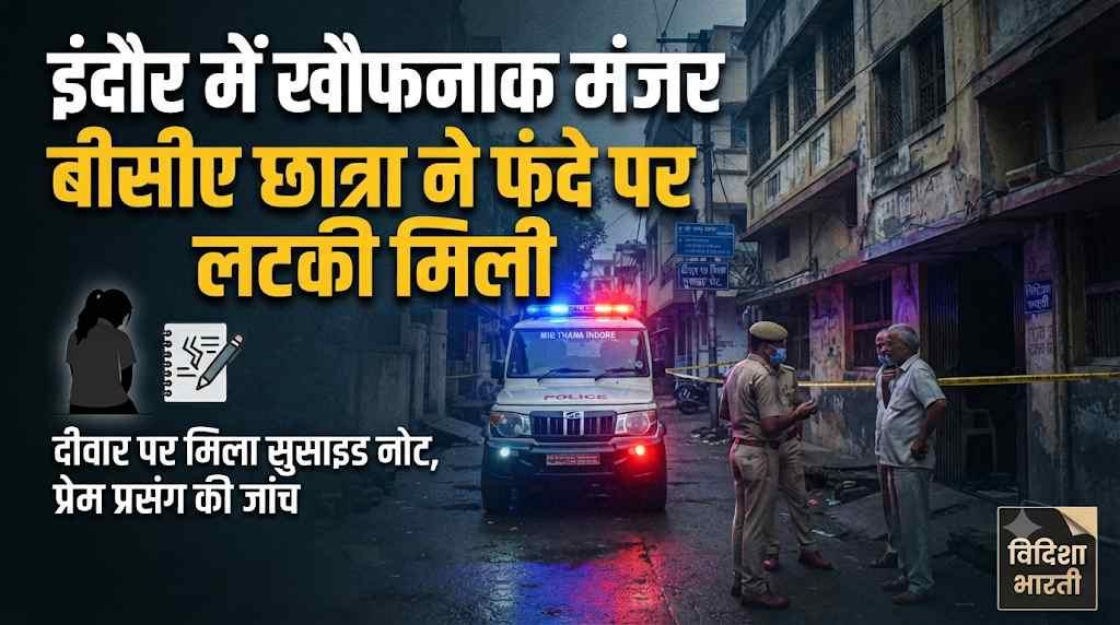 इंदौर में खौफनाक मंजर बीसीए छात्रा ने फंदे पर दी