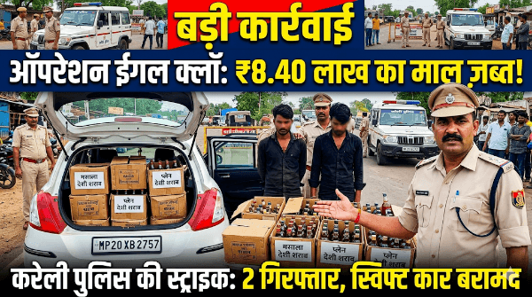 ऑपरेशन ईगल क्लॉ: करेली पुलिस की स्ट्राइक से शराब तस्करों में हड़कंप