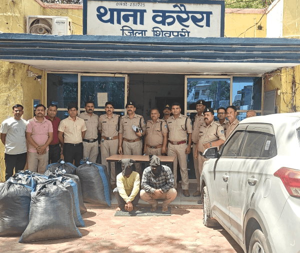 करैरा पुलिस का बड़ा धमाका: 'गांजा एक्सप्रेस' बनी 10 लाख की क्रेटा