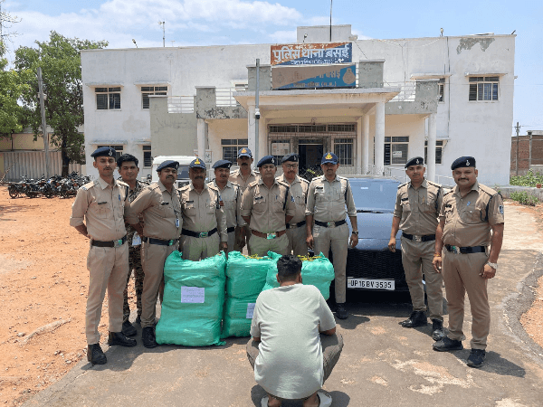 वर्ना' से तस्करी का खेल खत्म: पुलिस ने पकड़ा 9 लाख का गांजा, आरोपी गिरफ्तार